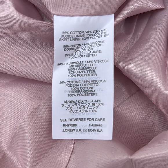 J. CREW | Marlie Classic Faille Strapless Bridesmaid Dress- pink (size 12) - Picture 6 of 7